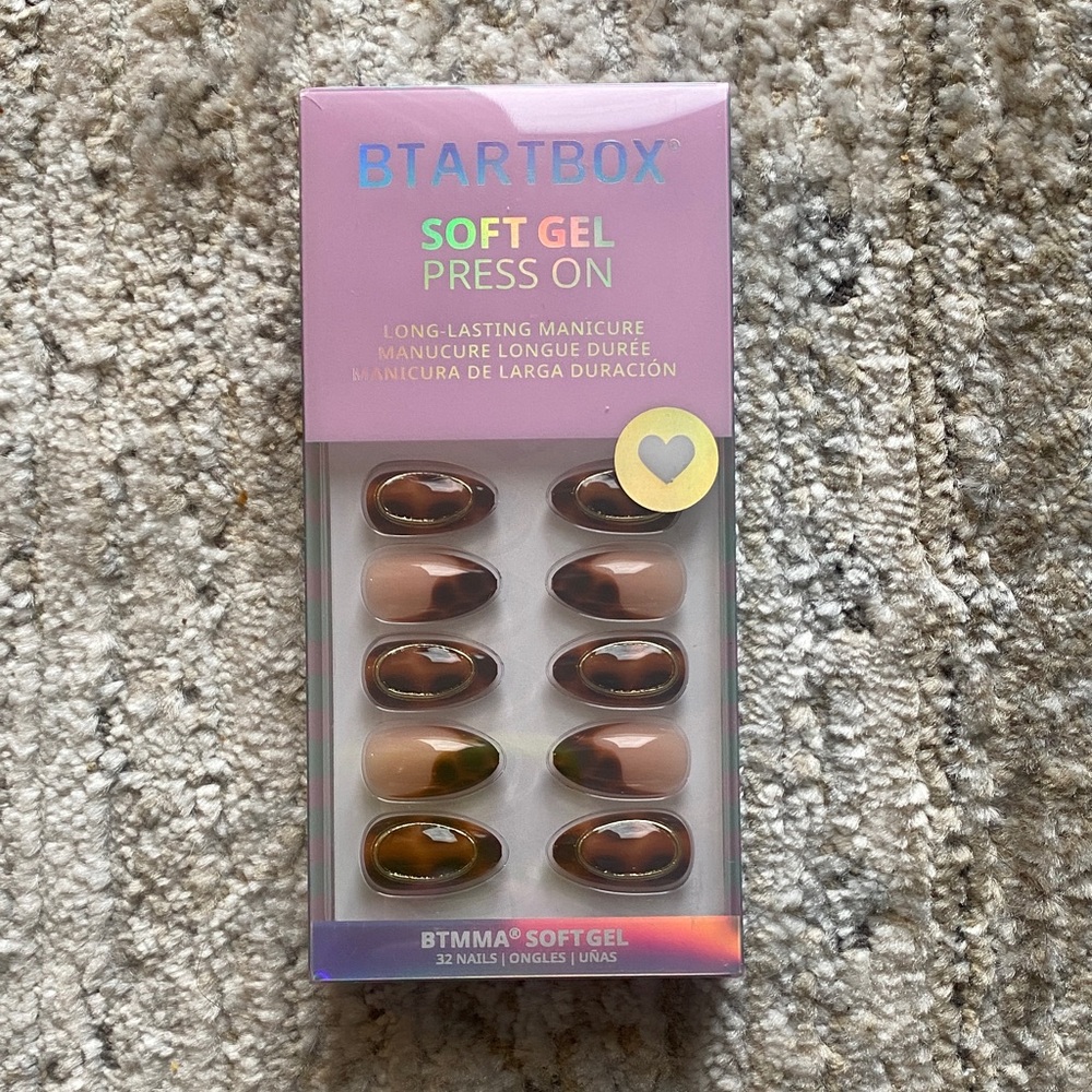 Soft Gel Press On Nails - Brown